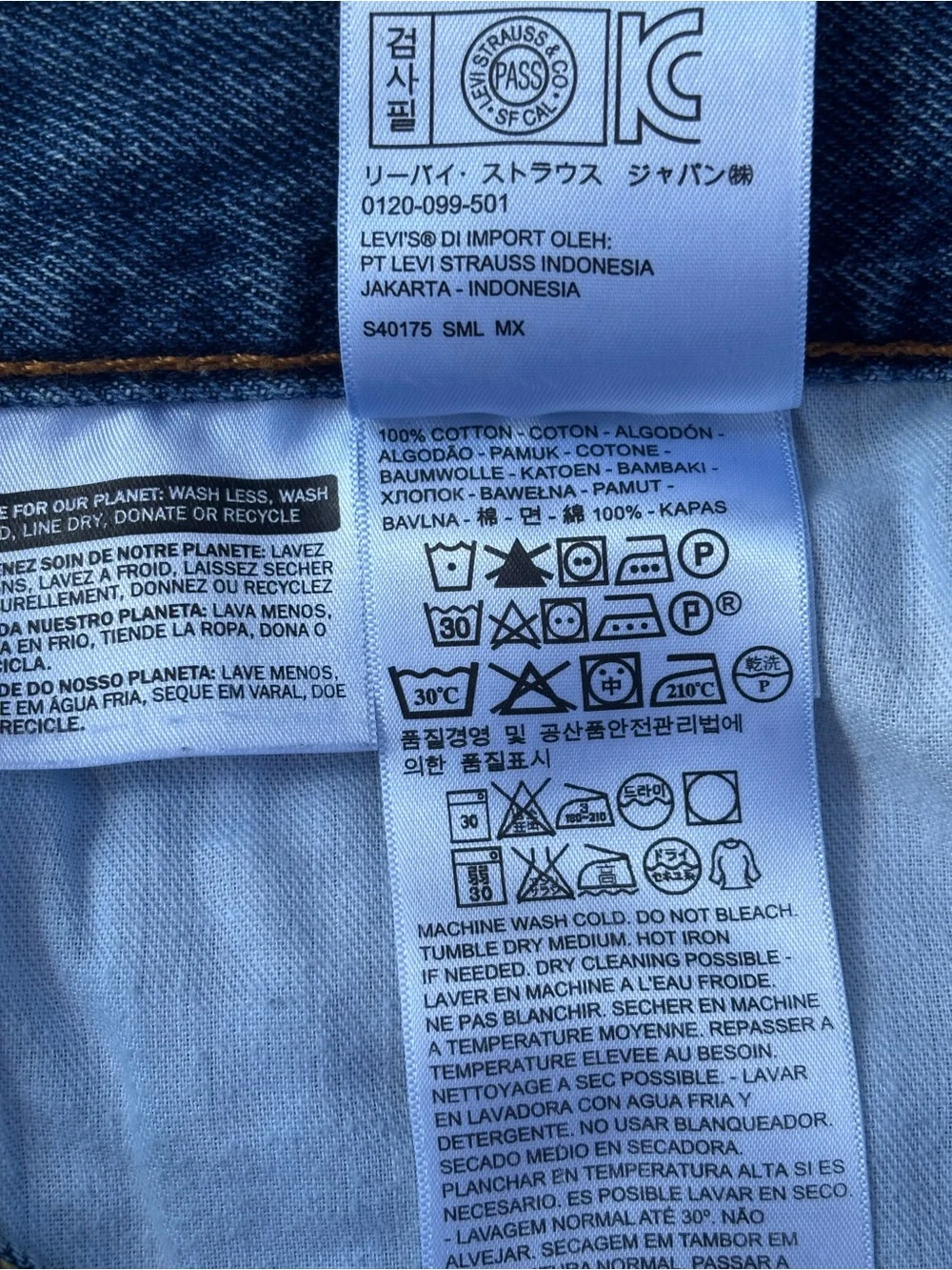 Levi’s 505 Classic Straight Fit Men's Blue Jeans 38x29